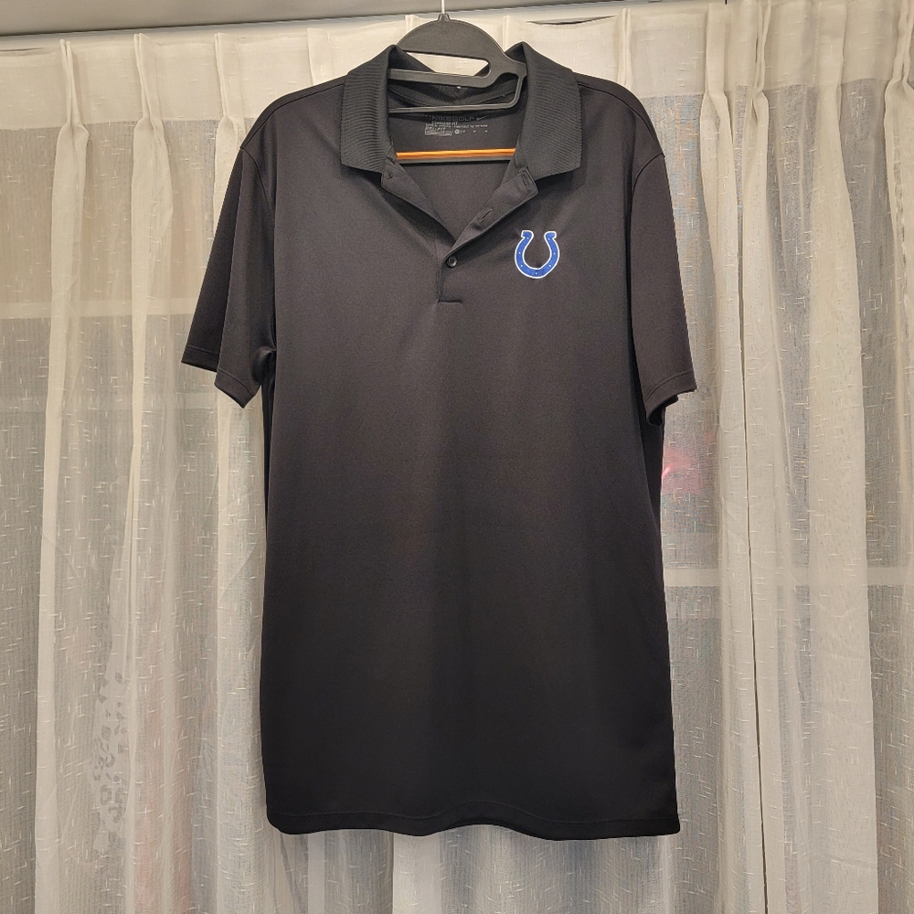 Nike Golf Dri Fit Colts Polo Black Size Medium